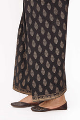 1 Piece Shalwar in Black Cambric (CZ3168)